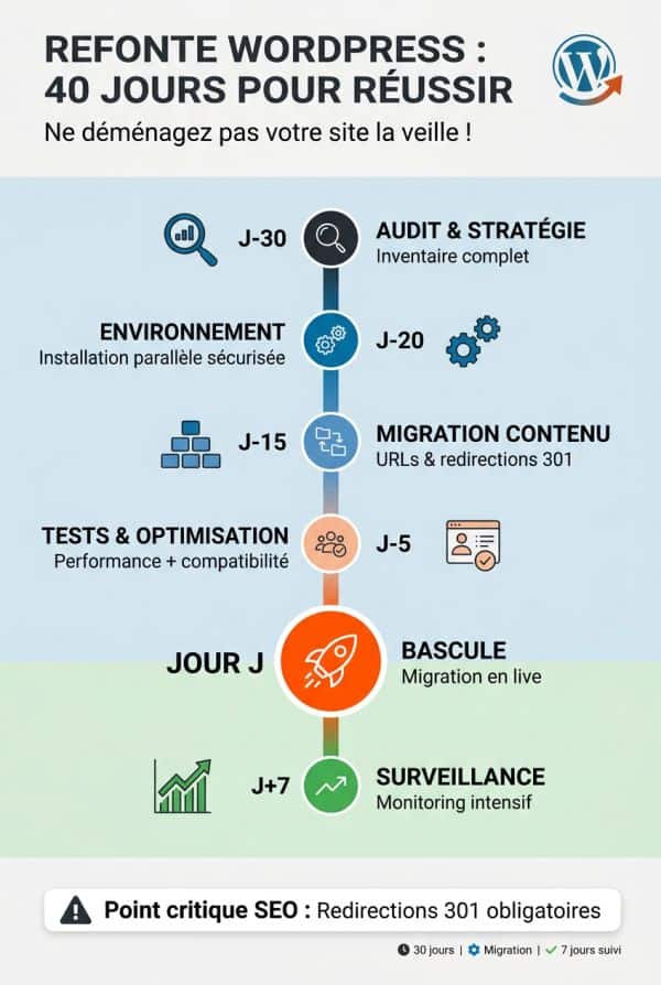 Timeline réaliste d'un projet de refonte parallèle